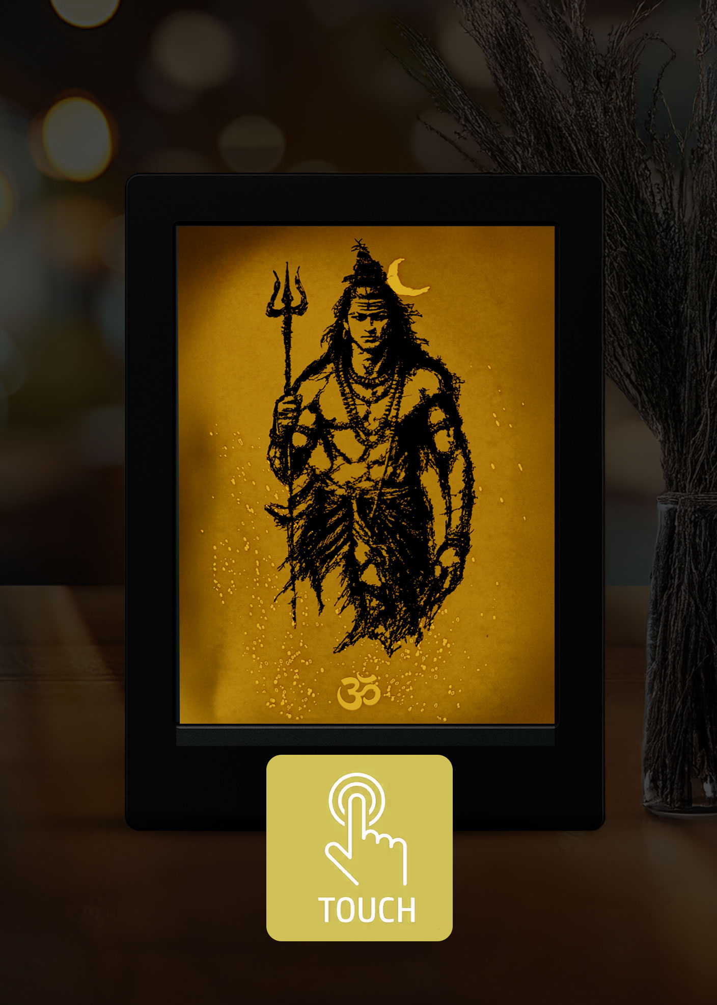 Shiv – The Radiant Protector Shadow Box Frame | Divine Light in Form