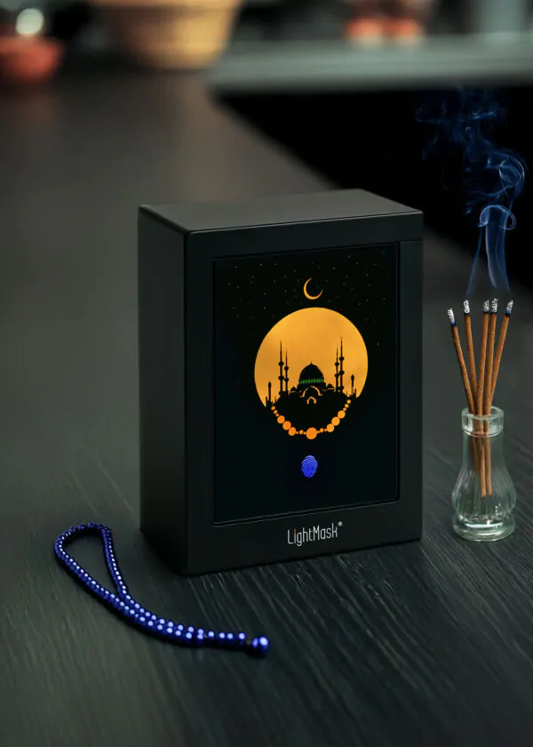 Eid Mubarak Shadow Box – Glowing Mosque with Tasbeeh | LightMask Eid Special