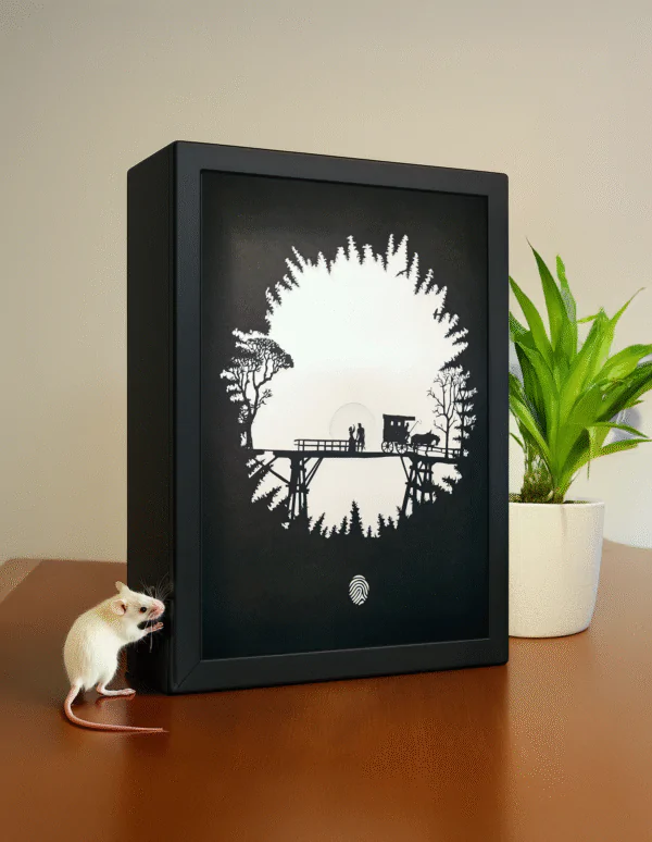 Vintage Love on the Bridge – Shadow Box Frame with LED Light | Prince & Princess Sunset Reunion