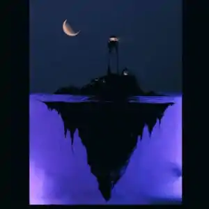 Lighthouse & Blue Sea Coastal Serenity – Shadow Box Frame with LED Glow