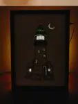 Moonlit Lighthouse – Heritage Shadow Box Frame with Layered Light Effects