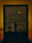 Wedding of the Jungle King – Shadow Box Frame with LED Light | Varmala Ceremony Under the Tree