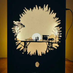 Vintage Love Story – Shadow Box Frame with LED Light | Romantic Fairytale Decor