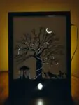 The Wedding of the Jungle King – Shadow Box Frame | LED Decor with Nature Wedding Theme