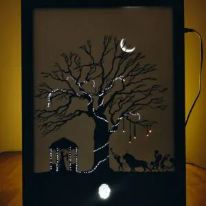 The Wedding of the Jungle King – Shadow Box Frame | LED Decor with Nature Wedding Theme